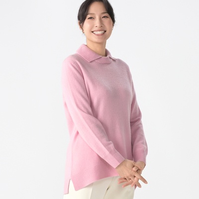  CASHYAGE カシミヤ100%襟付きチュニック - 744672