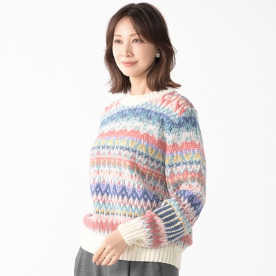 IVKO WOMAN リ ダンディパターン ニットプルオーバー