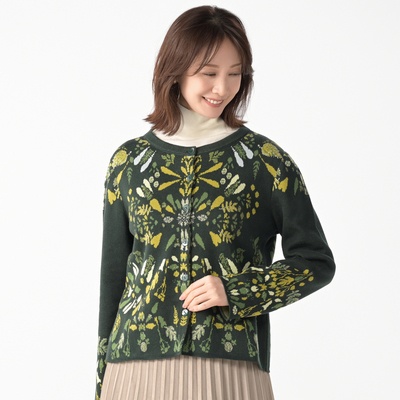 IVKO WOMAN プラントピアパターン ニットカーディガン