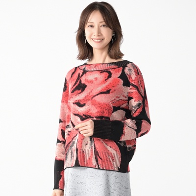 IVKO WOMAN フローラルパターン ニットプルオーバー