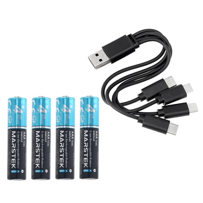  使い捨てない充電式単四リチウム乾電池4本セット - 744929