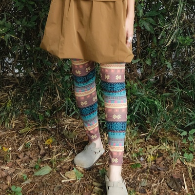 Carney フェアアイル柄プリントレギンス