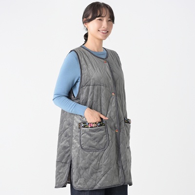  レイクアルスター シェニール使いリバーシブルボアエプロン - 745660