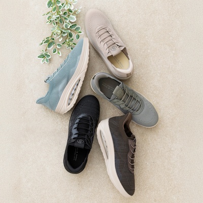 お散歩美人ハンズフリーエアソールニットスニーカー