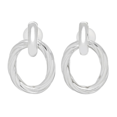  UNOAERRE シルバー925 ツイスティ ムーブ デザイン ピアス - 746083