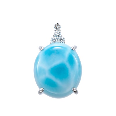 PT900 ラリマー ペンダントヘッド 14ctUP 鑑別書付