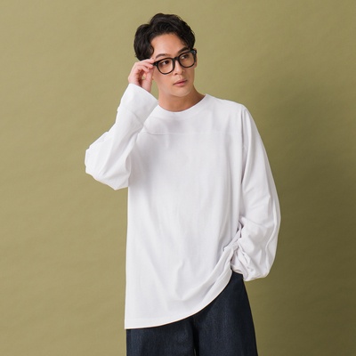 Lucca Uomo alla moda ルーズフィットスリーブTシャツ