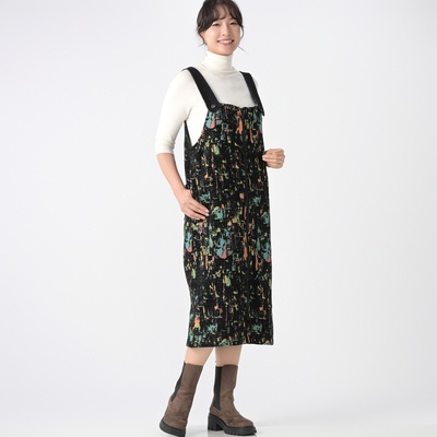 calma シェニールジャガード ジャンパースカート