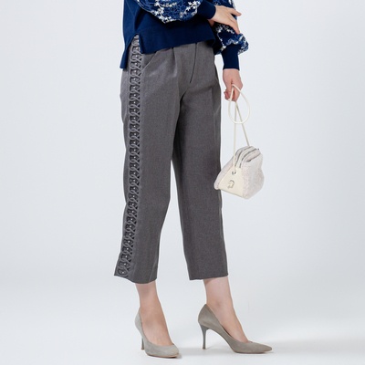 anatelier コード刺繍デザインパンツ