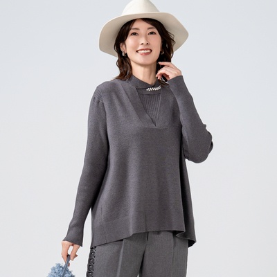 anatelier着回し抜群!パールビジューニットアンサンブル