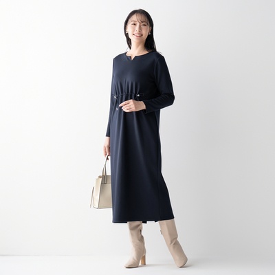  エニワイズ 選べる着丈ダンボールシャーリングワンピース - 747348