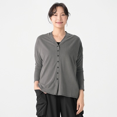 KawaiOkada自分の時間 Vネックロングカーディガン