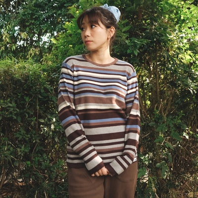 Carney 着映えマルチボーダーハイゲージニット