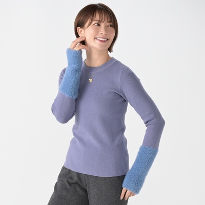 Pixie Heart フェザーヤーンニットプルオーバー