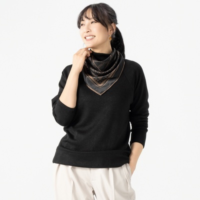 calma サテンバンダナセット もっちりラメプルオーバー