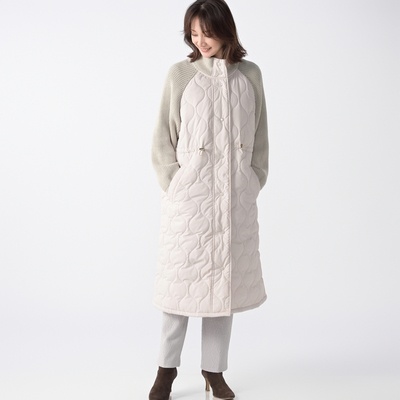 Remite ニット×キルティングコート