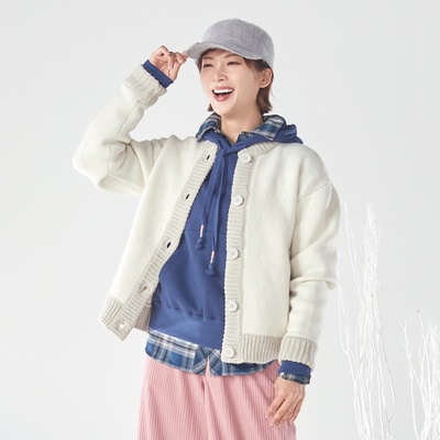 GRC カウチン風ニットブルゾン