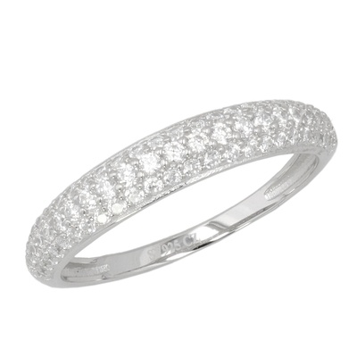 DIAMONIQUE シルバー925 パヴェリング 計0.40ct