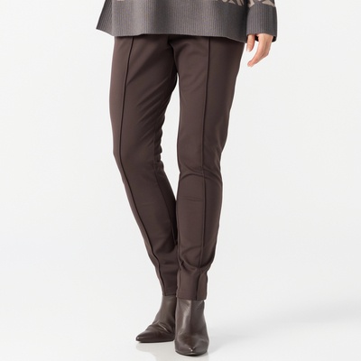 MASAGO 裏起毛ストレッチセンターピンタックパンツ