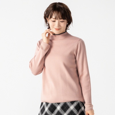  CARRIERE ボトルネック袖口シースルーニットプルオーバー - 748959