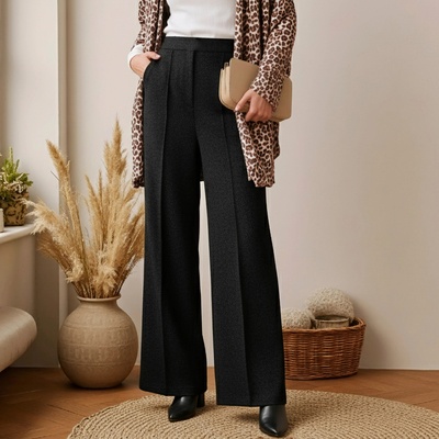 Provador 暖か保温ニードルパンチ起毛ピンタックワイド