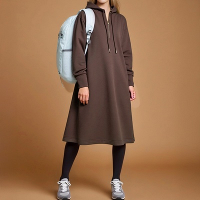  Provador 暖かシャギー裏起毛パーカーワンピース - 749131