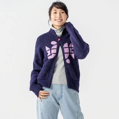 KiKKi WジャガードニットZIPブルゾン