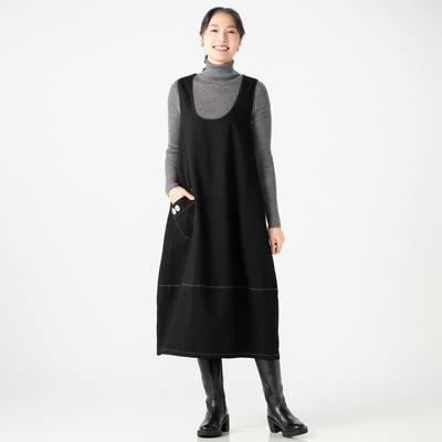 KiKKi コクーンシルエットジャンパースカート