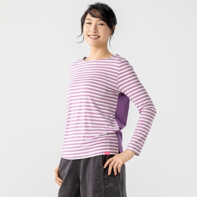 KiKKi ボートネックボーダープルオーバー