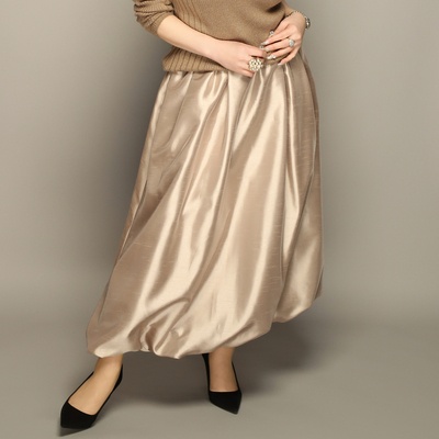 Anne Coquine シャンタン素材ボリュームバルーンスカート