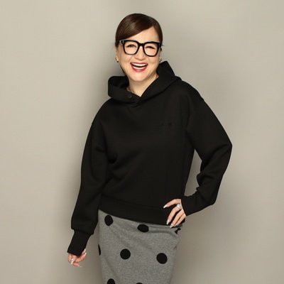 Anne Coquine ダンボールニットフーディプルオーバー