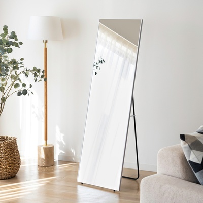 軽くて割れないスタンドミラ-45×150cm専用クロス付