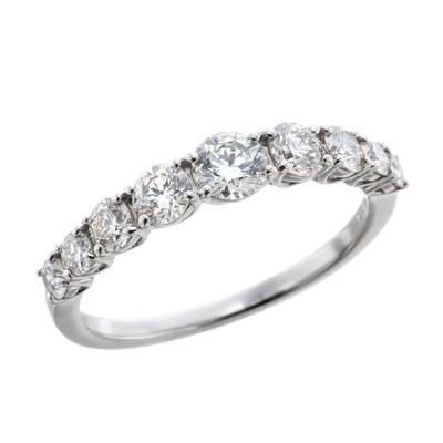  Dialuce PT950 ダイヤモンドリング 計0.8ctUP - 750129