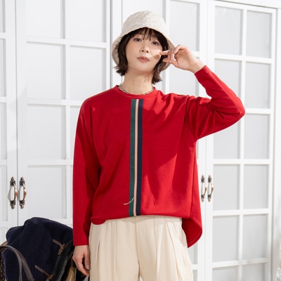 calma テープアクセント もっちり裏起毛チュニック