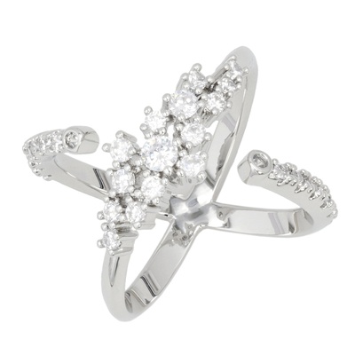 Jinka Nezu キュービックジルコニア ミルキーウェイ クロスリング