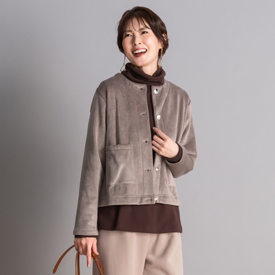  Provador やみつきベロア両面起毛カーデジャケット - 750504