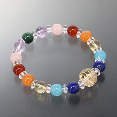 幸せのふくろう マルチカラーサークルブレス