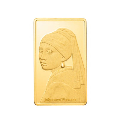  純金アート フェルメール「真珠の耳飾りの少女」 20g - 750670