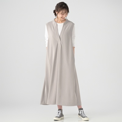 Remite スリットネックジャンパースカート