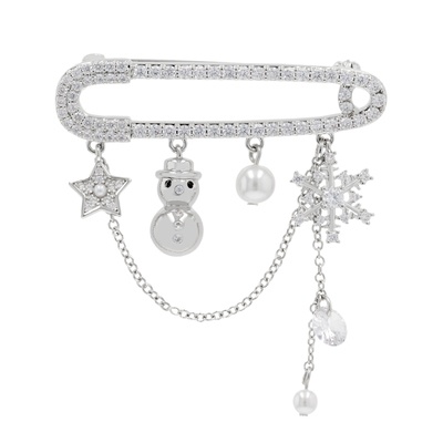 Jinka Nezu CZ ウィンターチャーム ジョイフルブローチ