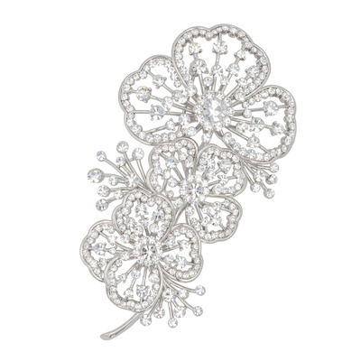 Jinka Nezu クリスタルガラス グレース ブルーム ブローチ