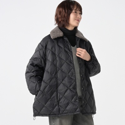 UNFILO TAIONコラボ ボア襟リバーシブルダウン