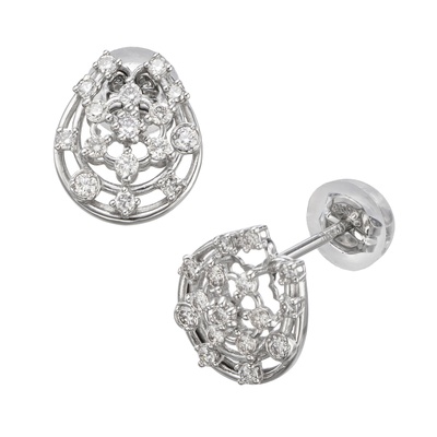 PT ダイヤモンド ホースシューイヤリング/ピアス 計0.3ctUP