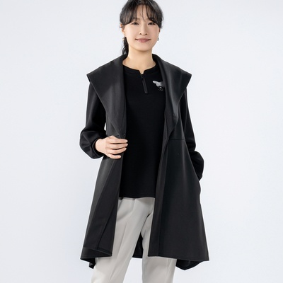 BOUTIQUE JUNKO ワイドカラーイレギュラーヘムジレ