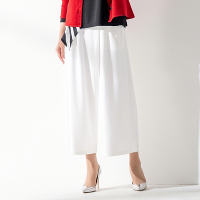 BOUTIQUE JUNKO ドレープラップ風ワイドパンツ