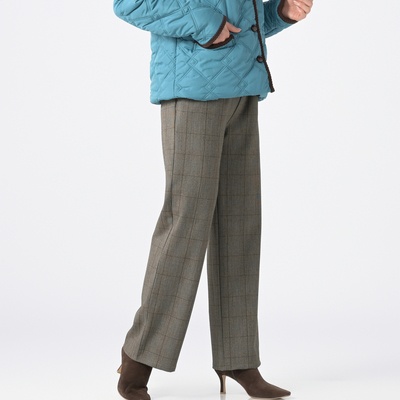 タカシマヤスタイルプリュ 尾州素材ワイドパンツ