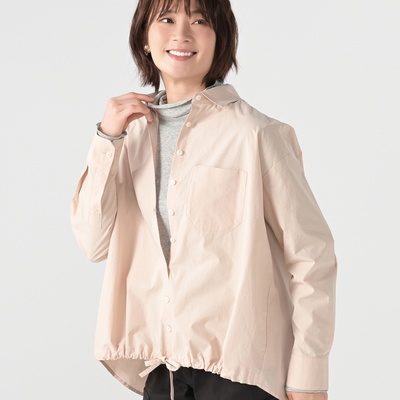 KiKKi フロントドロストのシャツブラウス