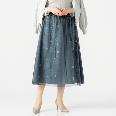 anatelier 華やか見え フラワープリントスカート