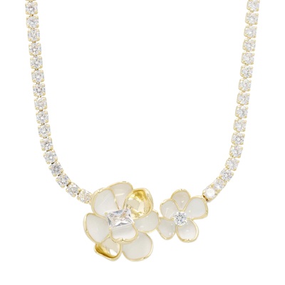 JinkaNezu キュービックジルコニア ルミナス フルール ネックレス