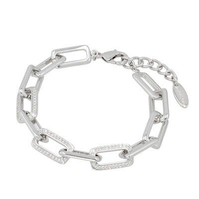 JinkaNezu CZ スタイリッシュライン チェーンブレスレット